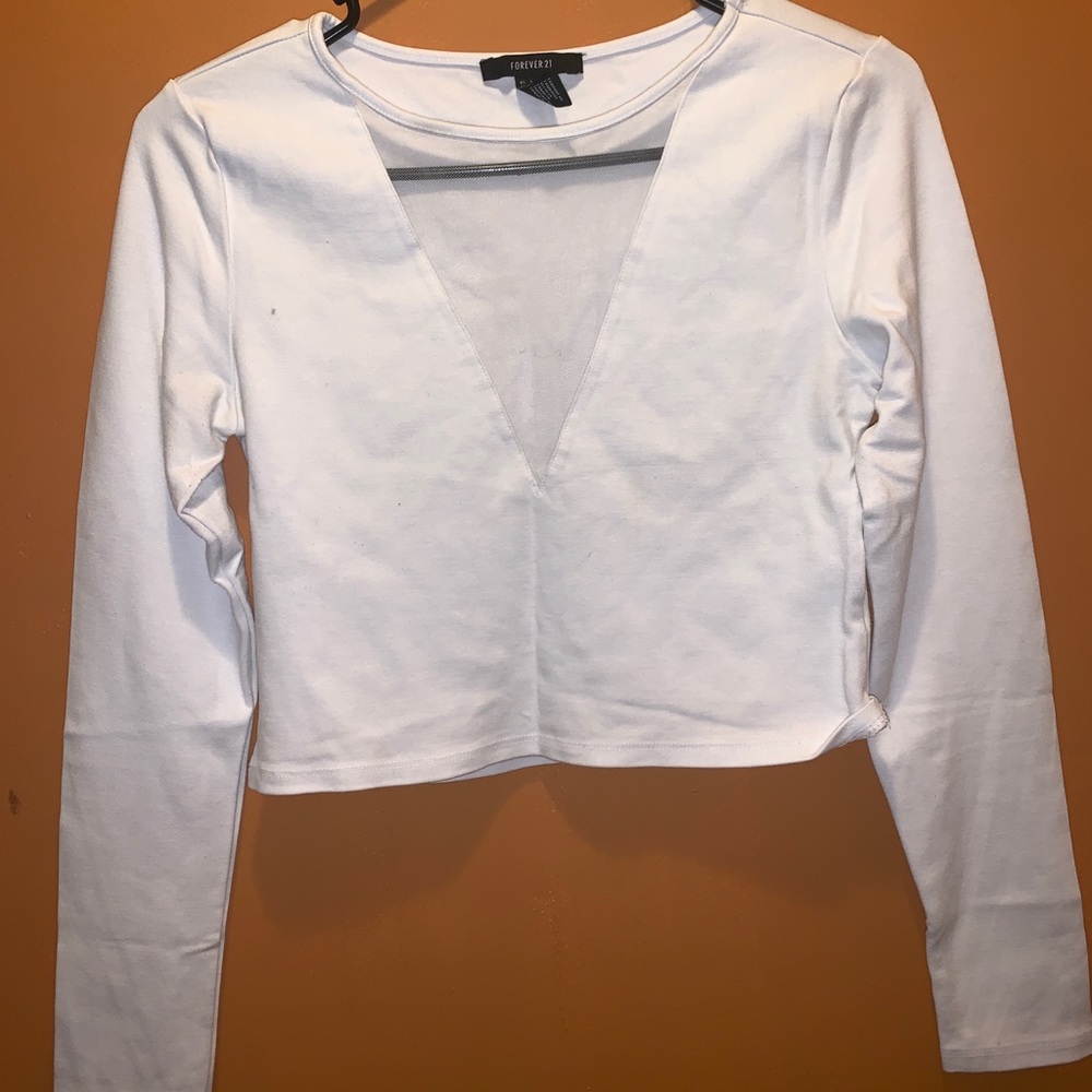 Forever21 white crop top